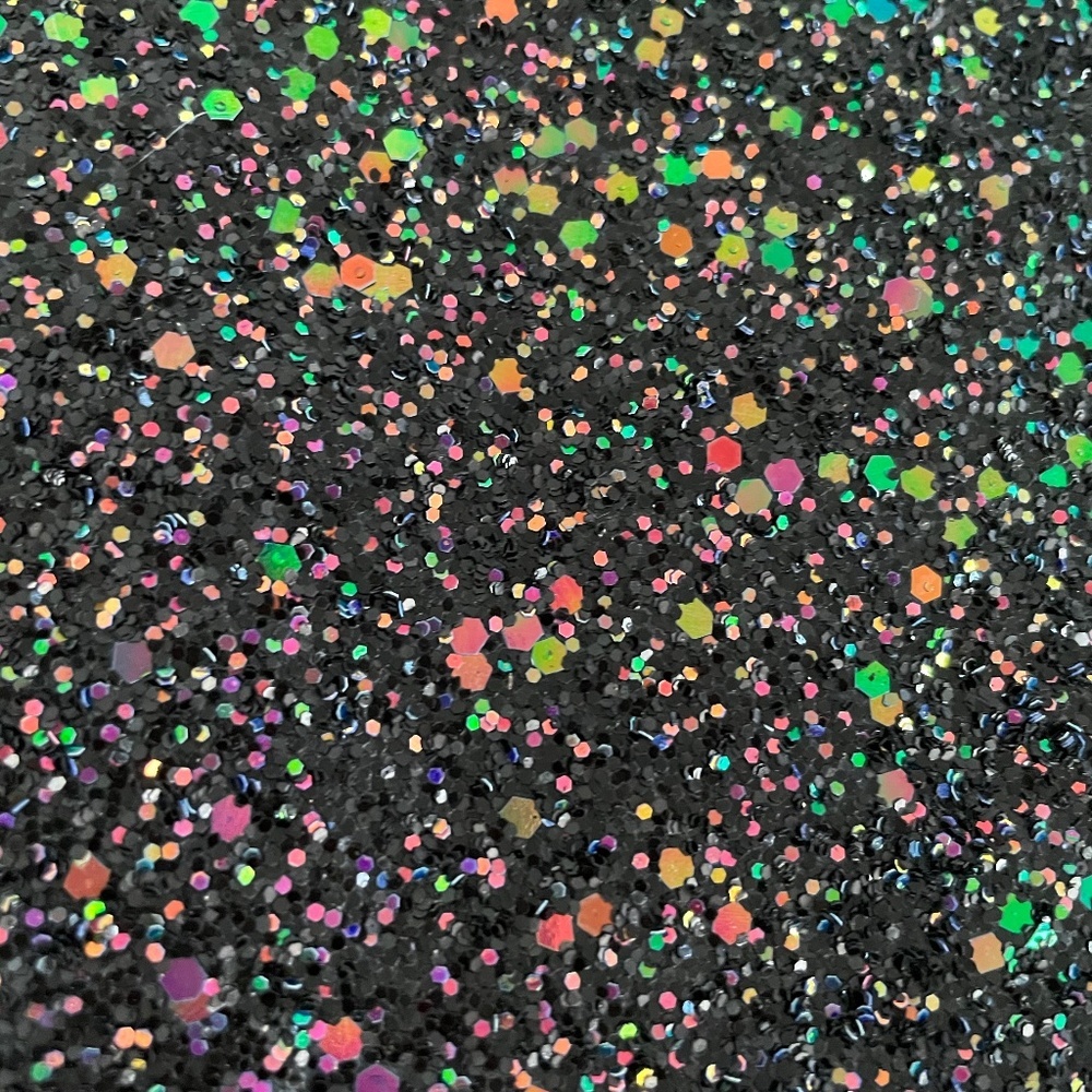Glitter Purse Black w black holographic glitter - Picture 2 of 2